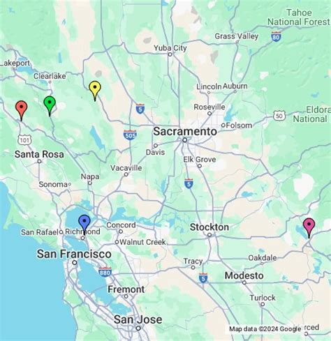san francisco casinos map.